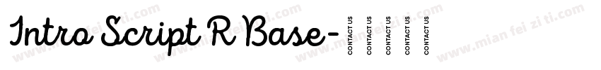 Intro Script R Base字体转换